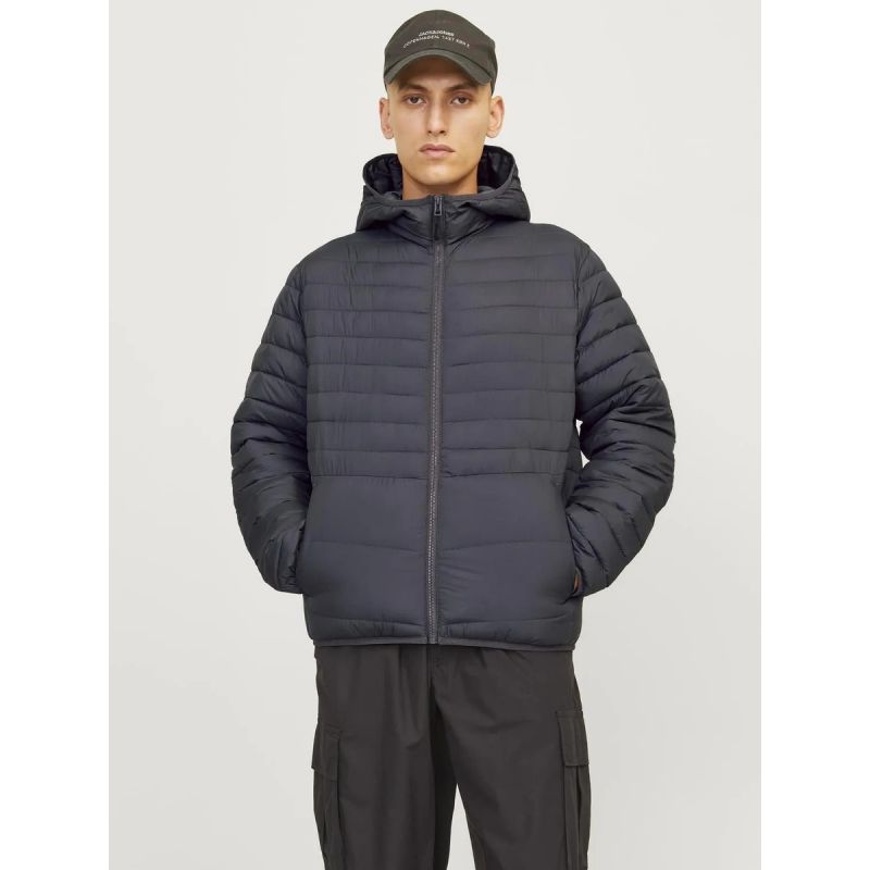 Jack&amp;Jones Jjestate Packable Puffer Hood Noos M 12256983ASPHALT Clothing/Outdoor/Jack & Jones Your Sports Performance