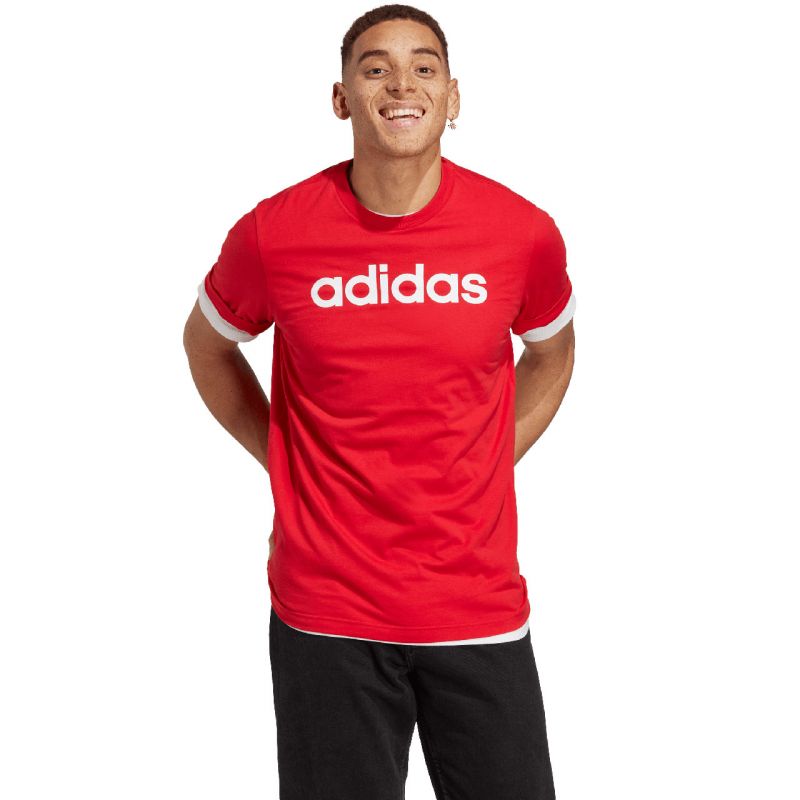 adidas Essentials Single Jersey Linear Embroidered Logo M IC9278 Clothing/Lifestyle/T-shirts Adidas