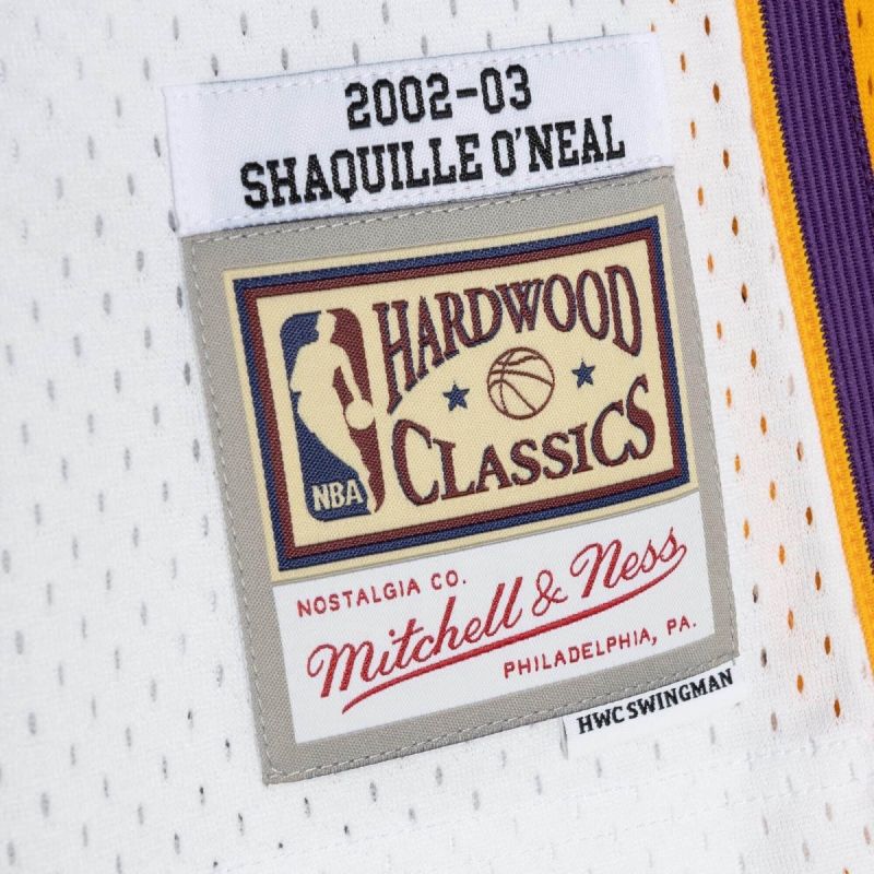 Mitchell &amp; Ness Los Angeles Lakers NBA Shaquille O&#39;Neal T-shirt M SMJY4442-LAL02SONWHIT Clothing/Basketball/Jordan Your Sports Performance