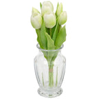 BOUQUET OF 7 WHITE TULIPS 31 CM LIFE-LIKE SPRING DECORATION Home and Garden/Equipment Your Sports Performance