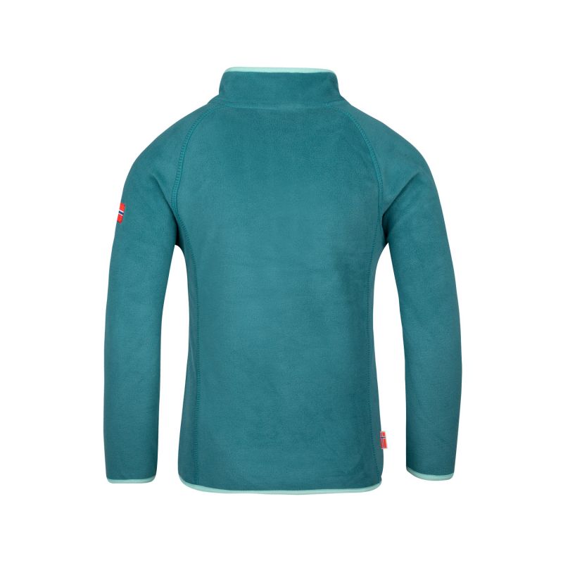 Trollkids Kids Nordland Half Zip Fleece Sweatshirt for Girls/Boys, Green (707-332) In preparation Your Sports Performance