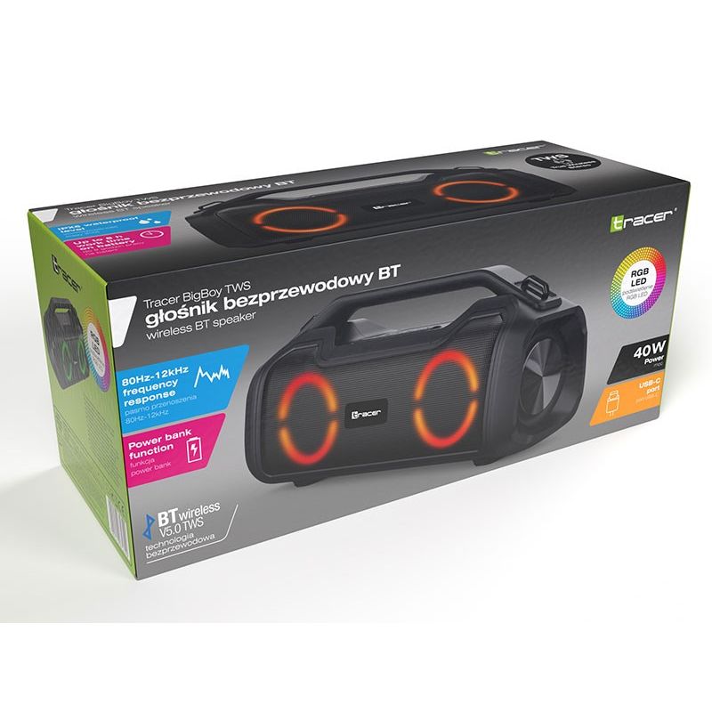 TRACER TWS SPEAKER BIGBOY BLUETOOTH BLACK In preparation Your Sports Performance