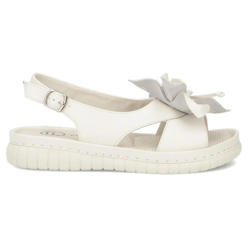 Women's beige leather wedge sandals Filippo DS6965