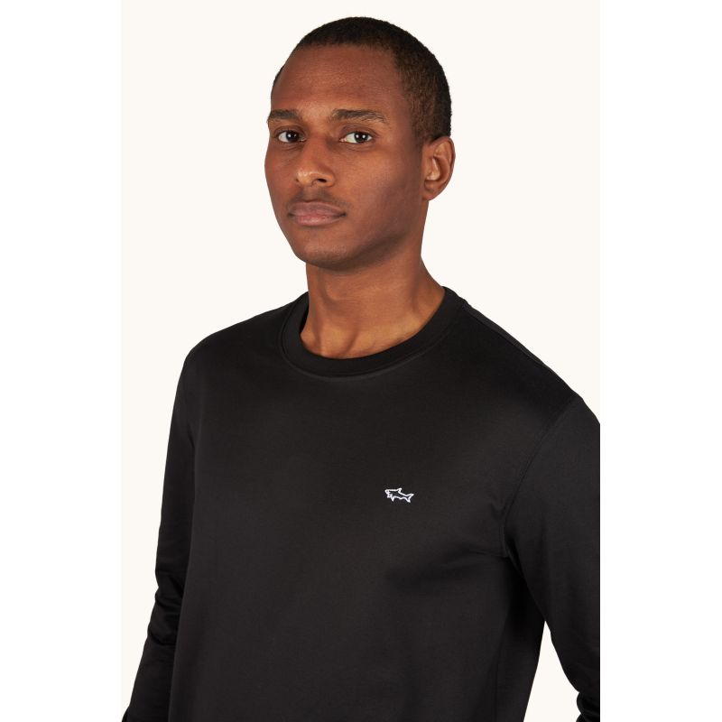 Paul&Shark Men's Cotton T-shirt Black 99311006-11 - Classic Cut, Logo
