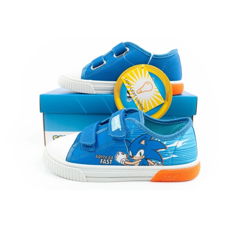 Leomil Sonic children's sports shoes, lightweight sneakers with Velcro, blue and red Leomil