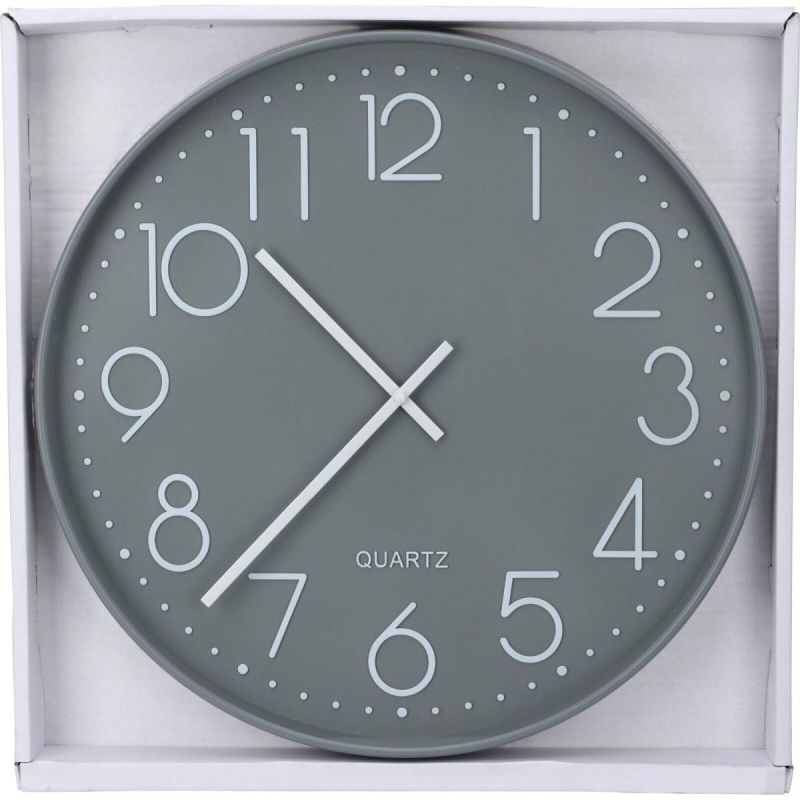 GLASS WALL CLOCK 50CM GRAY Home and Garden/Equipment Your Sports Performance