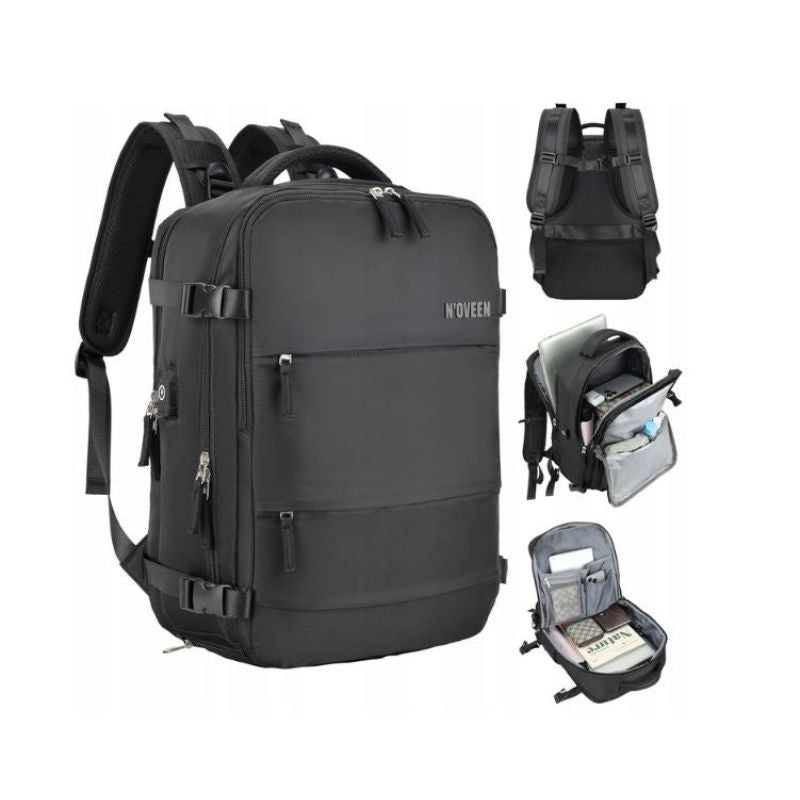 NOVEEN CTB400 Black Cabin Travel Backpack 40x20x25 Bagaż/Plecaki Your Sports Performance