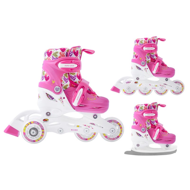 Roller skates-rollers-skates adjustable Smj sport Combo Hearts 3in1 Led Jr HS-TNK-000011510 Accessories/Skating/Wrotki Your Sports Performance