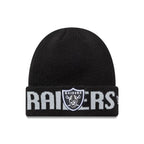 New Era NFL Las Vegas Raiders Wordmark Black Cuff Knit Beanie - 60691248 Odzież/Czapki/Czapki z daszkiem Your Sports Performance