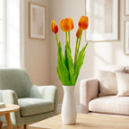 BOUQUET OF 5 ORANGE TULIPS 39 CM LIFE-LIKE SPRING DECORATION Home and Garden/Equipment Your Sports Performance