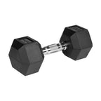 HEX 2x10 kg rubber-coated cast iron dumbbells REBEL ACTIVE In preparation Your Sports Performance