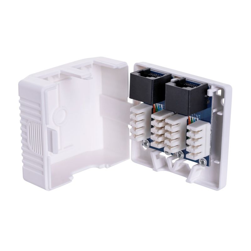 Lanberg OU6-0002-W surface-mounted socket (RJ-45; UTP; white) Kable, gniazda i wtyki/Puszki wyposażone Your Sports Performance