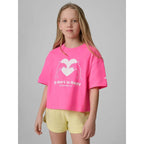 Loose T-shirt with a girl's print 4F 4FJRSS26TTSHF3908-54N