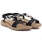 Women's black elastic strap sandals S.Barski KV61-6051 S.Barski