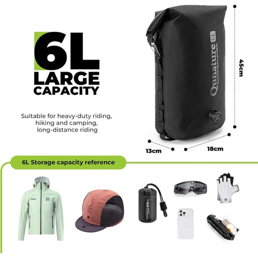 Qunature waterproof bag with valve black 6l Qunature/Akcesoria Rowerowe/Torba Your Sports Performance