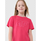 Girls' regular printed T-shirt 4F 4FJWSS25TTSHF2176-55S 4f