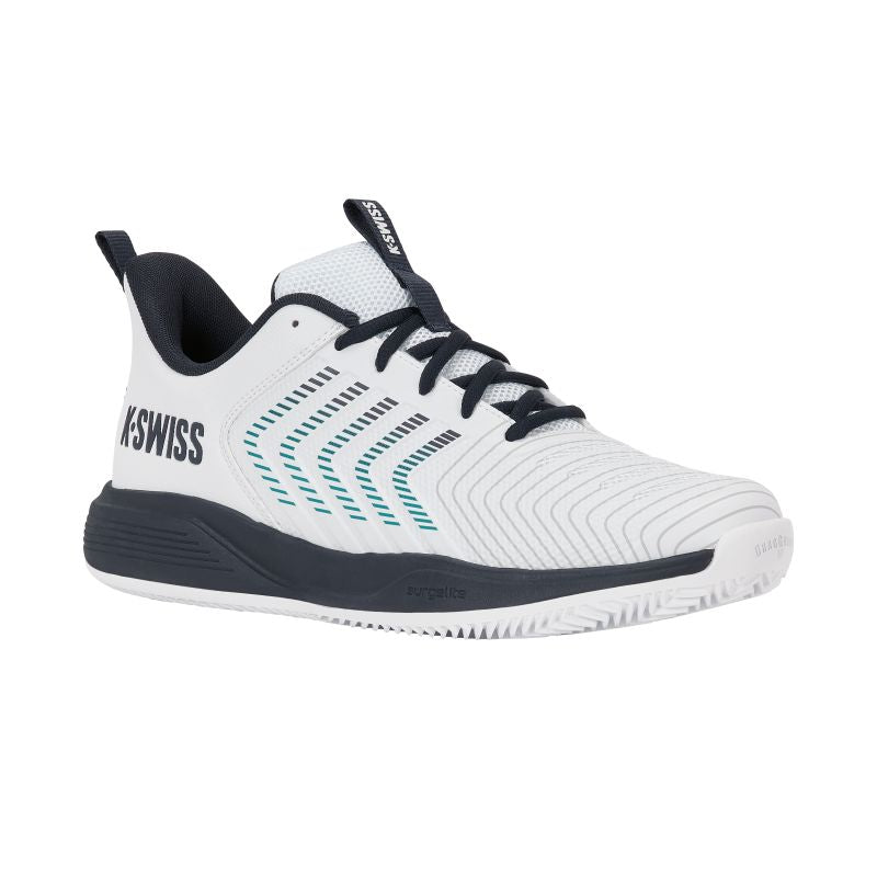 K-Swiss ULTRASHOT LIGHT CLAY WHITE/CARBON/BALTIC-M (04742-148-M)