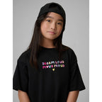 Girls' loose T-shirt with print 4F 4FJRSS26TTSHF4137-20S 4f
