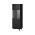 PAFOS display cabinet 60x40x182 black matt Bufety i witryny/Bufety i witryny na drewnianej podstawie Your Sports Performance
