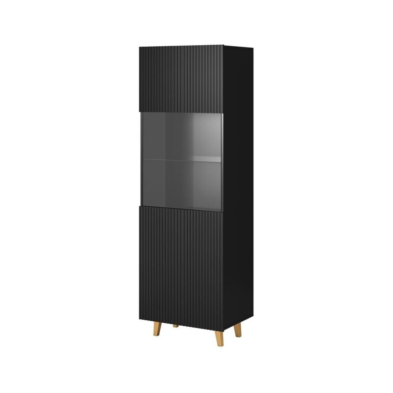 PAFOS display cabinet 60x40x182 black matt Bufety i witryny/Bufety i witryny na drewnianej podstawie Your Sports Performance
