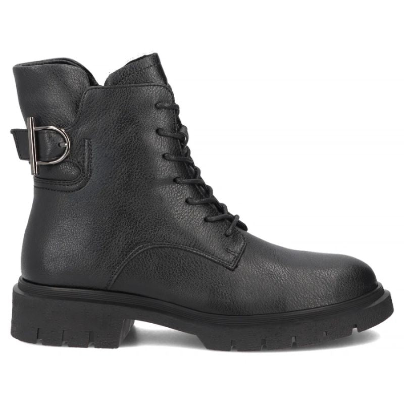 Women's leather ankle boots, black Filippo DBT8018