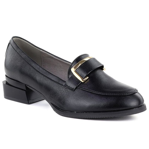 Women's black block heel shoes M. DASZYŃSKI SA267-2 M. Daszyński