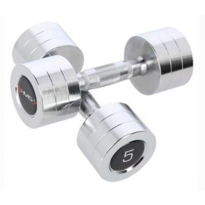 Chrome dumbbells 2x5 kg HMS CHD05 In preparation Your Sports Performance