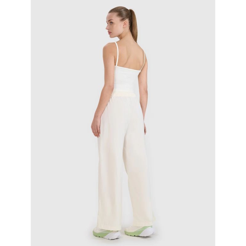 Women's casual wide-leg trousers 4F 4FWSS25TTROF1012-11S *Kategoria tymczasowa Your Sports Performance