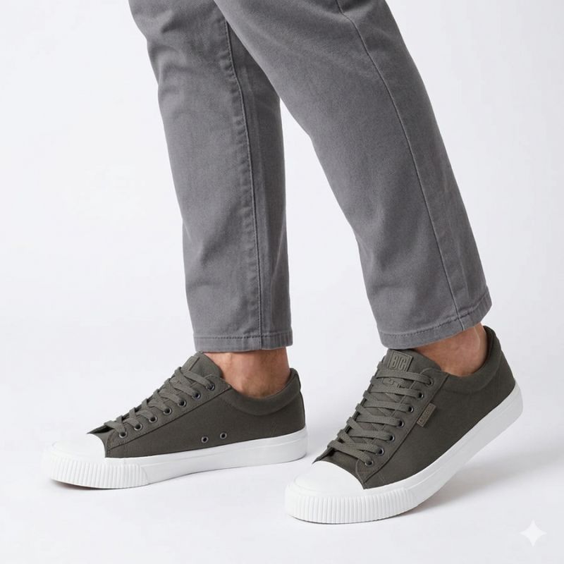 Men's gray textile sneakers Big Star TT174113 Big Star