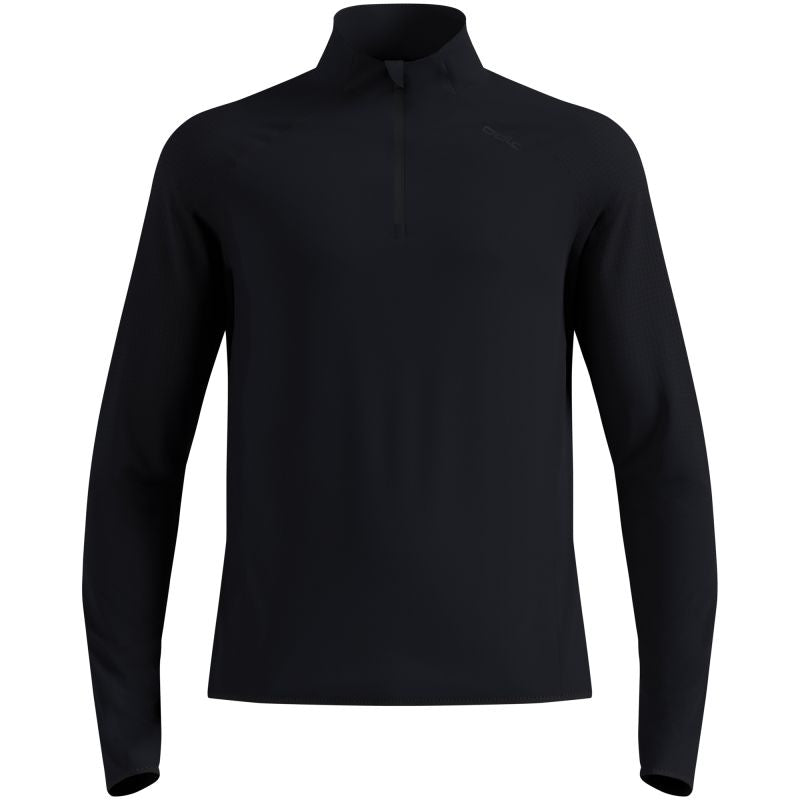 Men's ODLO ZEROWEIGHT WARM Mid Layer 1/2 Zip, Black