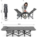 DELUXE JOURNEY FOLDABLE TRAVEL BED 190x70x36.5CM Turystyka/Meble Kempingowe Your Sports Performance