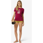 Women's SUPER.NATURAL W Preikestolen Cliffs Tee T-Shirt, Red
