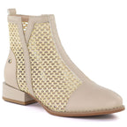 Beige mesh women's ankle boots M.Daszyński SA197-31 To be categorized Your Sports Performance