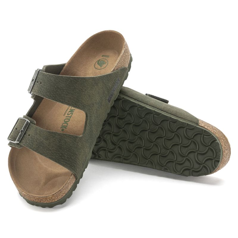 Birkenstock Arizona Vegan Microfaser Regular Women's-Men's Desert Dust Thyme Flip-Flops for Wide Feet Vegan (1024550) Footwear/Lifestyle/Birkenstock/Klapki/chodaki Birkenstock