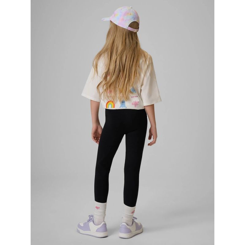 Girls' knitted leggings 4F 4FJRMM00TTIGF316-20S