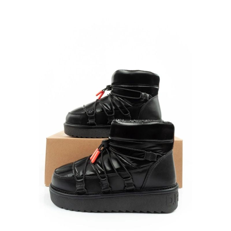 D.Franklin women's snow boots winter fashionable insulated ankle boots black D.Franklin