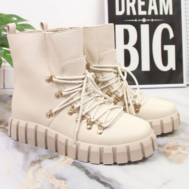 Insulated platform boots Potocki W WOL108B beige Footwear/Outdoor/Potocki Your Sports Performance