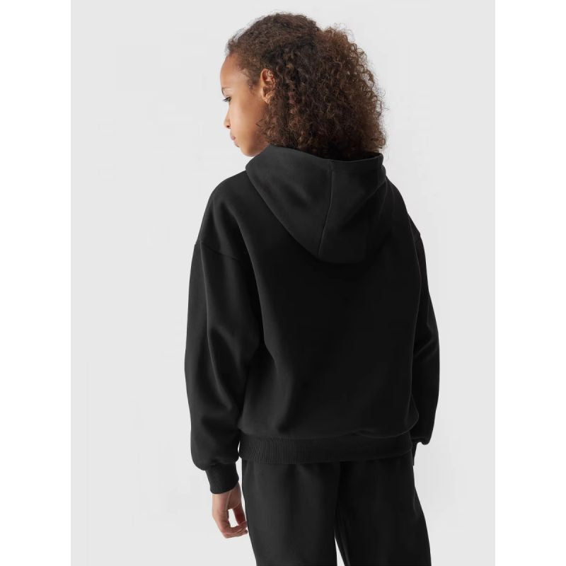Girls' sweatshirt with hood, open, 4F Junior 4FJWAW24TSWSF1213-20S *Kategoria tymczasowa Your Sports Performance