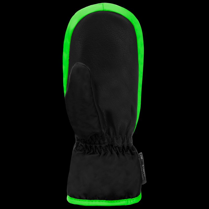 REUSCH Ben Mitten children's winter gloves made of artificial leather, insulated, waterproof, black and green (62/85/408/7716) Clothing/Outdoor/Czapki, szaliki, rękawiczki, maski/Reusch Your Sports Performance