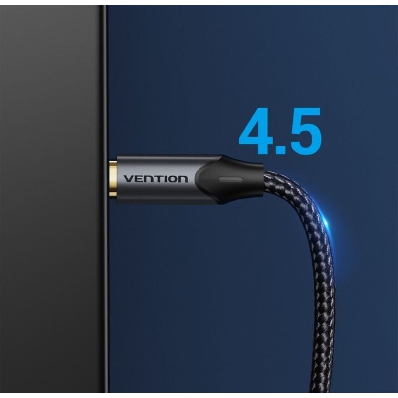 Vention Braided Optical Audio Cable with Aluminum Connector, 5m, Black Kable i adaptery/Kable optyczne Your Sports Performance