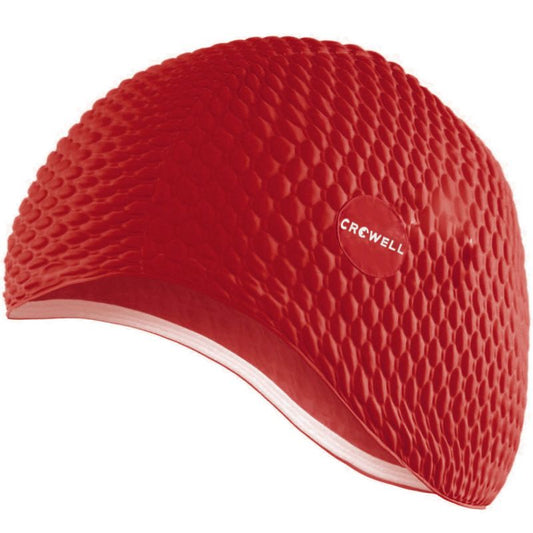 Crowell Java bubble swimming cap red col.2
