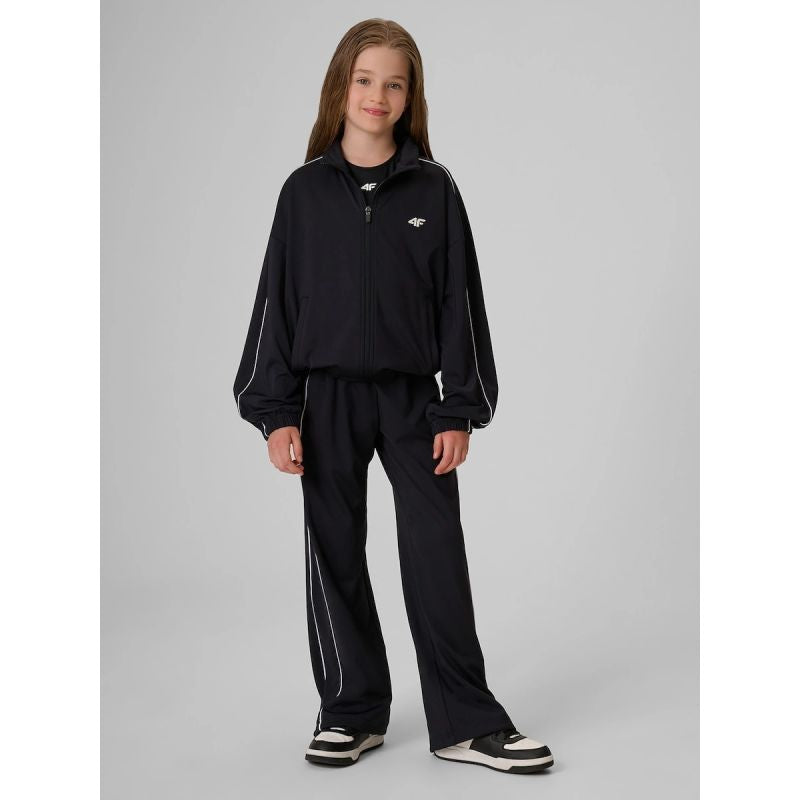 Girls' loose sports sweatshirt without hood 4F 4FJRSS26TSWSF3057-20S