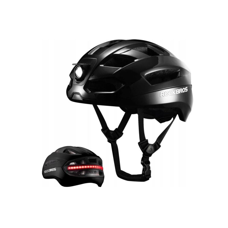 Rockbros bike helmet with lights black Rockbros/Odzież Rowerowa/Kaski Your Sports Performance