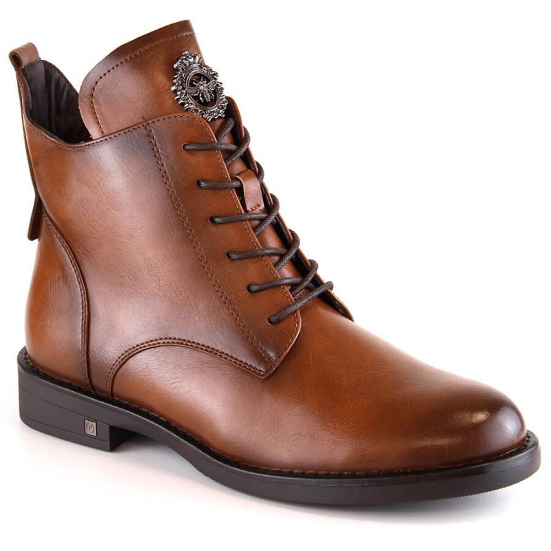 Lace-up and zipper ankle boots Potocki W WOL171C brown Footwear/Outdoor/Potocki Your Sports Performance