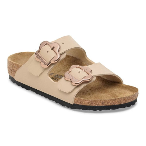 Birkenstock ARIZONA FLOWER BUCKLE KIDS 1030439 SANDCASTLE flip-flops (standard width) Birkenstock