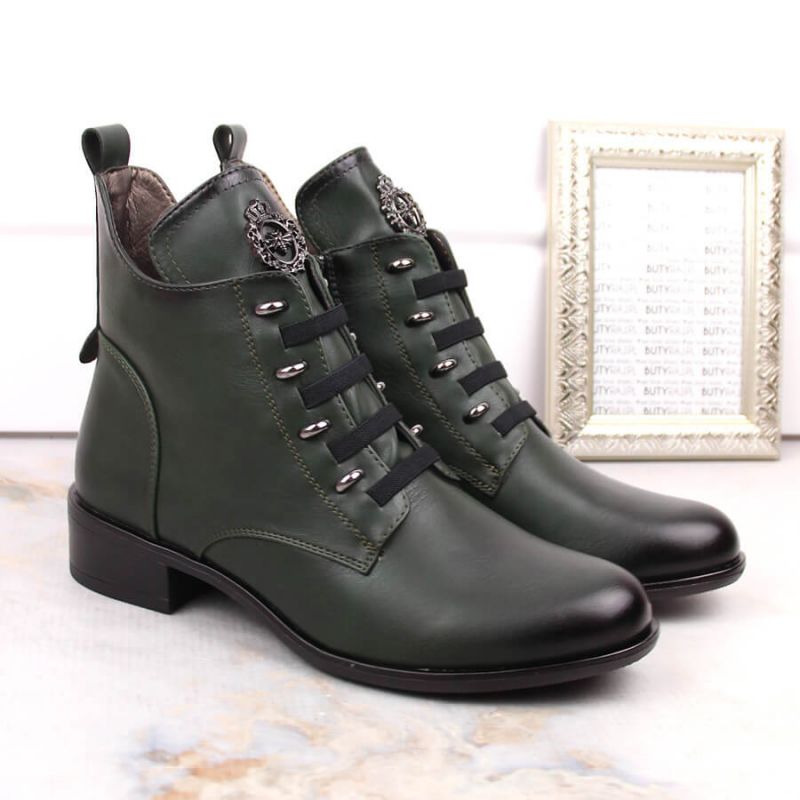 Insulated flat-heeled ankle boots Jezzi W JEZ412B green Footwear/Outdoor/Jezzi Your Sports Performance
