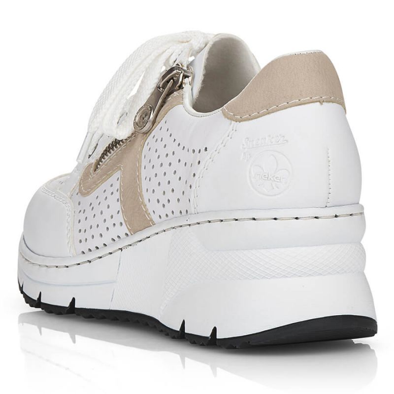 Rieker W N6304-80 white leather wedge shoes Footwear/Lifestyle/Rieker Your Sports Performance