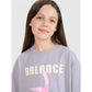 Oversized T-shirt with print for girls 4F 4FJRSS25TTSHF2646-25S *Kategoria tymczasowa Your Sports Performance