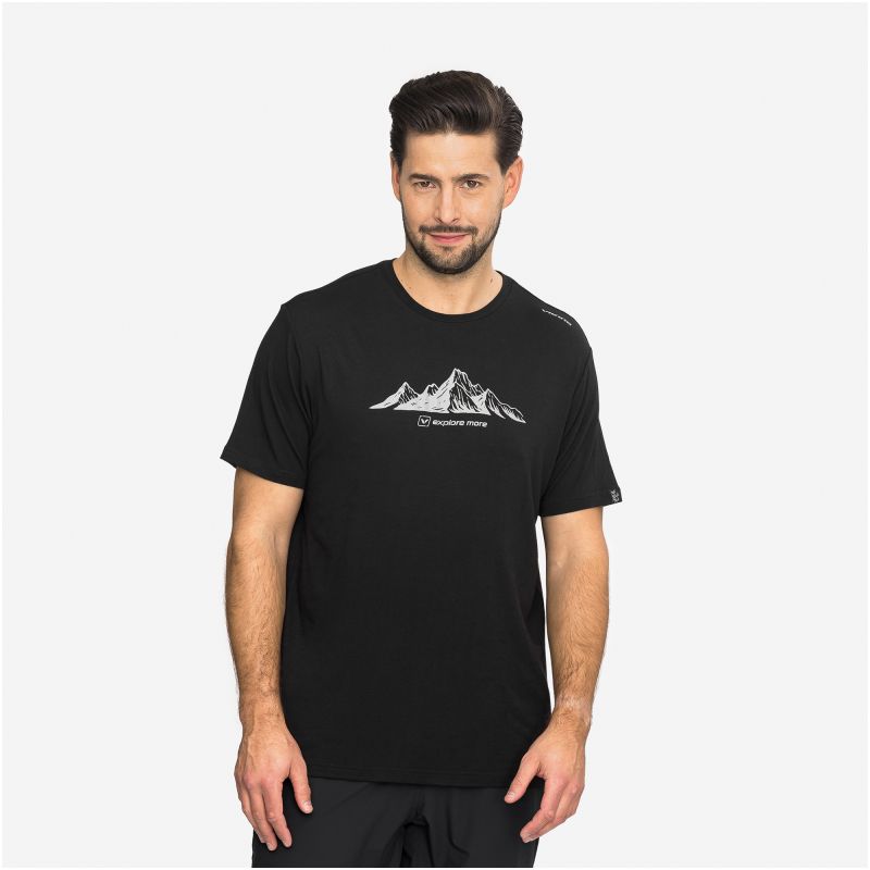 Men's VIKING Lenta Bamboo Light Man T-Shirt, black