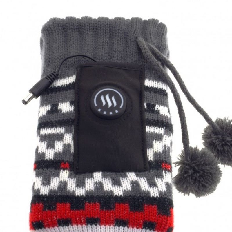 GLOVII HEATED POWER BANK SLIPPERS UNI SIZE (36-43), NORWEGIAN PATTERN, BATTERIES AND CHARGING CABLE INCLUDED, GOBM Klasyka/Obuwie Your Sports Performance